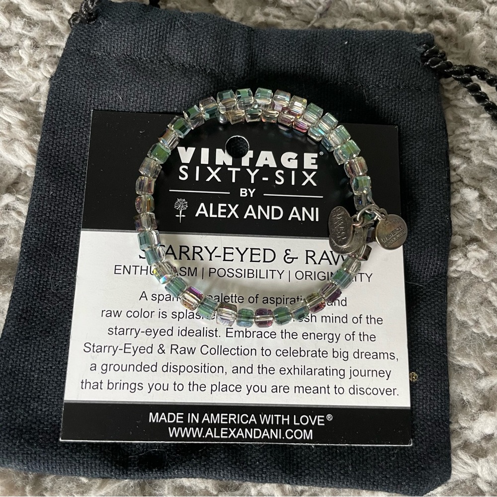 Alex and Ani starry eyed and raw bracelet